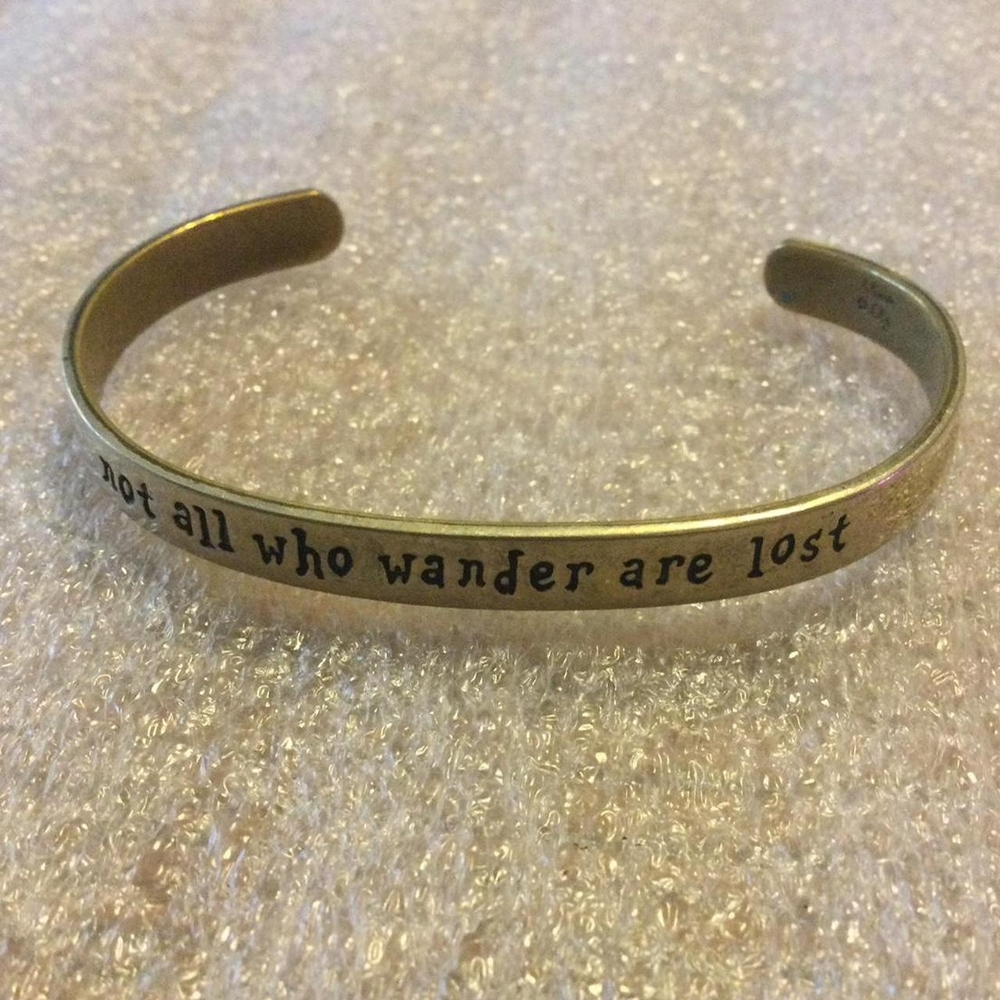 Inspirational Gold Cuff Bracelet